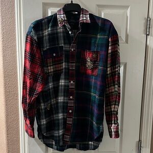 Polo Ralph Lauren Multicolor Plaid Button Down Shirt Boyfriend Fit